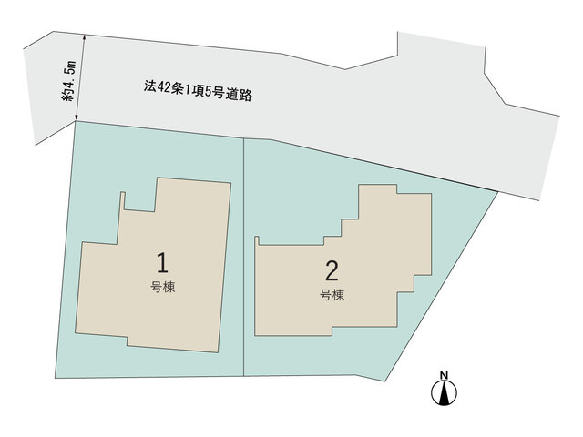 【販売中物件：1号棟、2号棟】のスライド画像