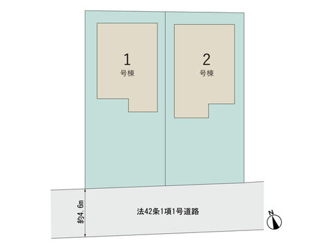 【販売中物件：1号棟、2号棟】