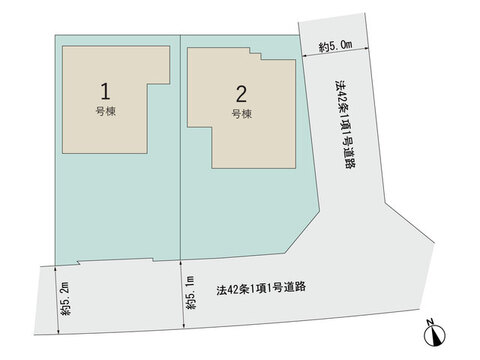【販売中物件：1号棟、2号棟】