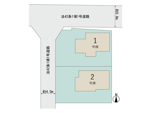 【販売中物件：1号棟、2号棟】のスライド画像