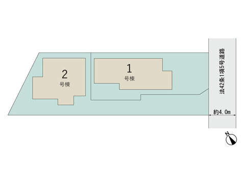 【販売中物件：1号棟、2号棟】