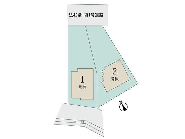 【販売中物件：1号棟、2号棟】のスライド画像