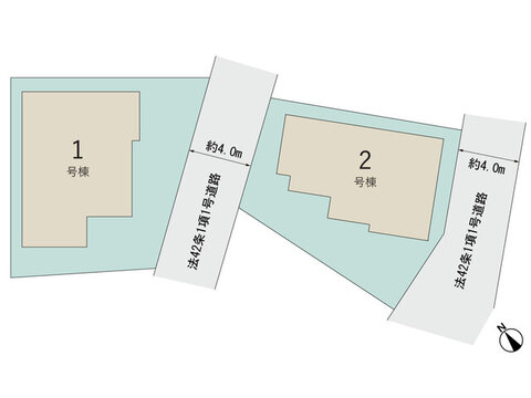 【販売中物件：1号棟、2号棟】