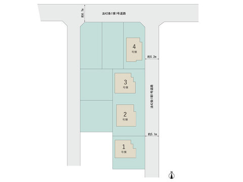 【販売中物件：1号棟、2号棟、3号棟、4号棟】