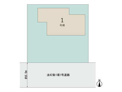 １号棟現場区画図 【販売中物件：1号棟】