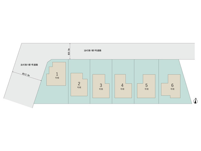 1号棟 【販売中物件：1号棟、2号棟、4号棟、5号棟、6号棟】のスライド画像