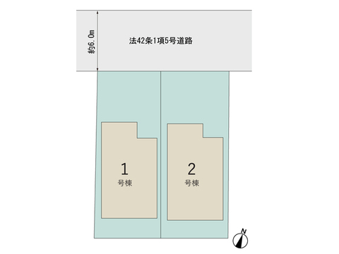 【販売中物件：1号棟、2号棟】