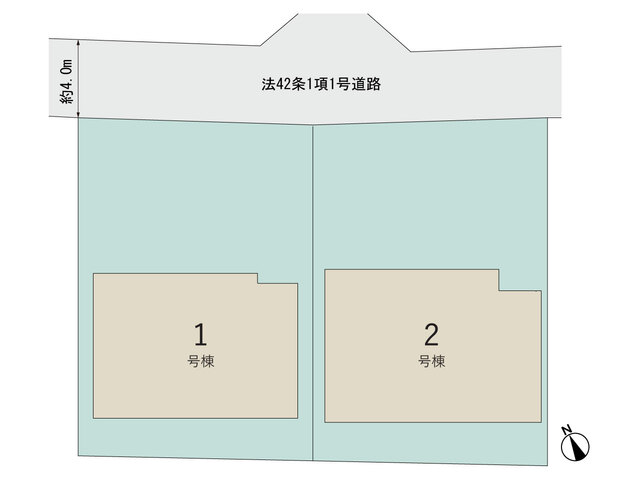 【販売中物件：1号棟、2号棟】のスライド画像