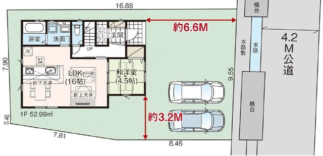 全体区画図 【販売中物件：1号棟】のスライド画像