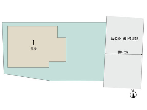 全体区画図 【販売中物件：1号棟】