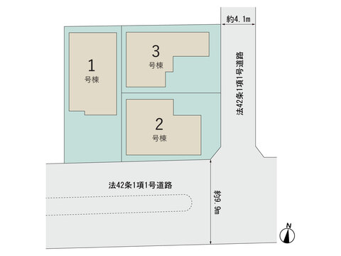 【販売中物件：1号棟、3号棟】