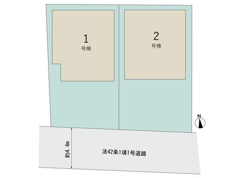 【販売中物件：1号棟、2号棟】