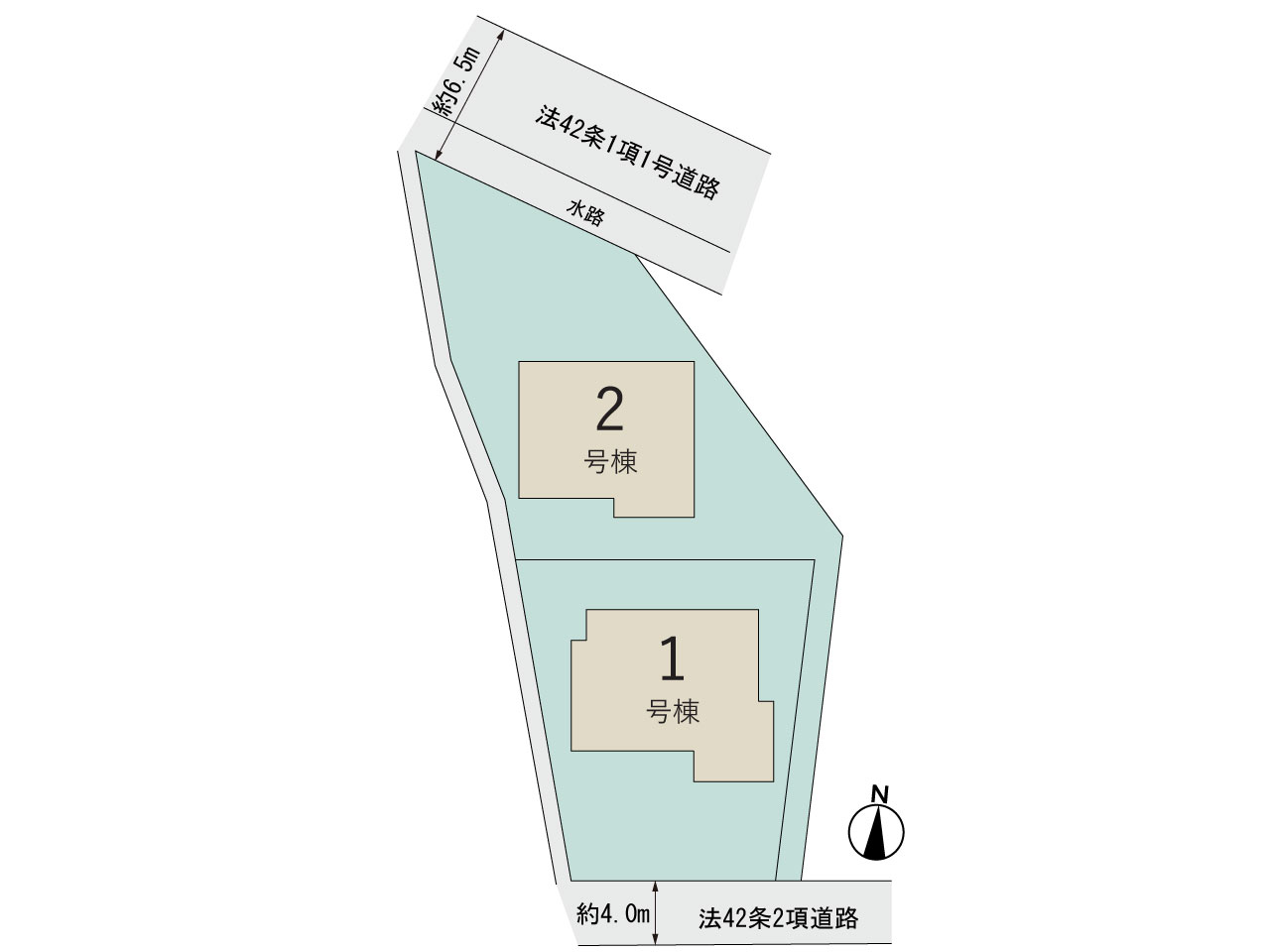 【販売中物件：1号棟、2号棟】のスライド画像