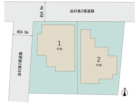 【販売中物件：1号棟、2号棟】