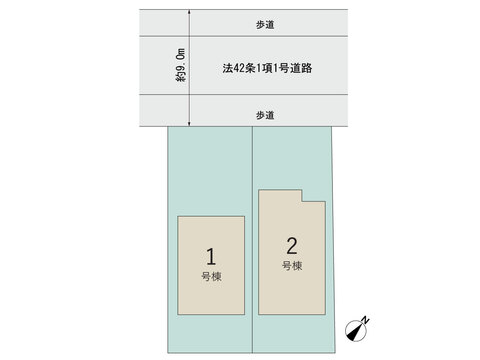 【販売中物件：1号棟、2号棟】