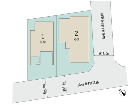 【販売中物件：1号棟、2号棟】