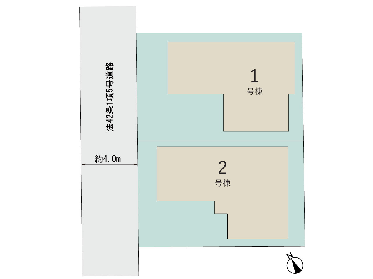 【販売中物件：1号棟、2号棟】のスライド画像