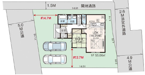 1号棟　現場区画図