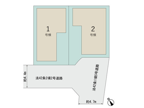 【販売中物件：1号棟、2号棟】