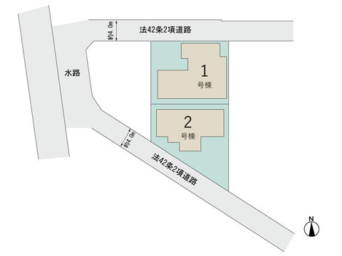 【販売中物件：1号棟、2号棟】