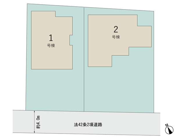 【販売中物件：1号棟、2号棟】のスライド画像