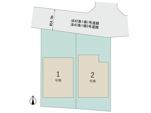 【販売中物件：1号棟、2号棟】