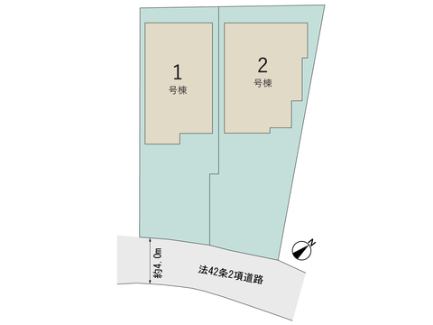 【販売中物件：1号棟、2号棟】
