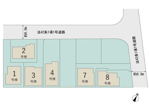【販売中物件：1号棟、2号棟、3号棟、7号棟】