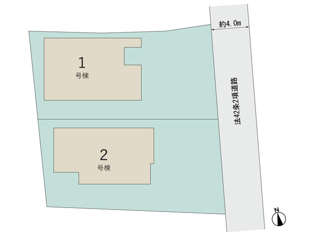 【販売中物件：1号棟、2号棟】のスライド画像