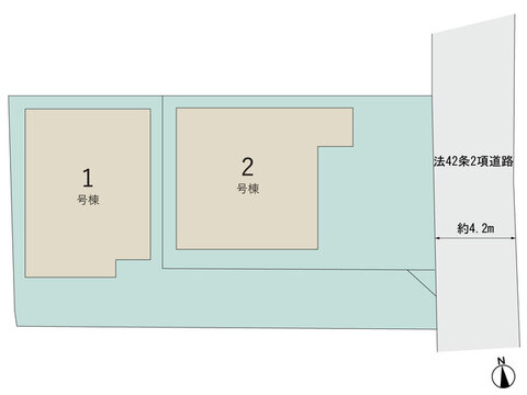 【販売中物件：1号棟、2号棟】