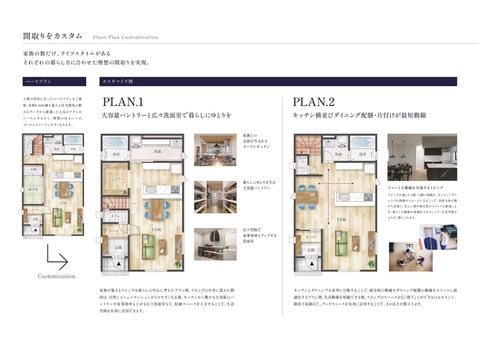 弊社注文部専任プランナーが理想の間取りをお聞きしプランのご提案いたします。