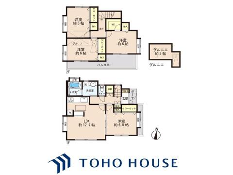 【間取り】お客様の求める、「本当の住み心地」とは何なのか・・・。実際に住む人の目線に立ち、細部まで工夫を凝らした設計となっております。今日これからの見学が可能です。ぜひ、お気軽にお声がけくださいませ。