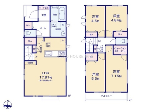 【間取り】お客様の求める、「本当の住み心地」とは何なのか・・・。実際に住む人の目線に立ち、細部まで工夫を凝らした設計となっております。今日これからの見学が可能です。ぜひ、お気軽にお声がけくださいませ。
