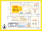 LDKは１９．１帖で広々♪床暖房つきです。