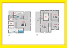 【建物プラン例 2階建プラン】建物価格:2390万円、建物面積:102.69m2