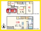 建物プラン例②（建物価格２，２３０万円、建物面積７３．７３㎡+車庫）