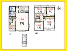 建物プラン例（B区画）　建物面積:８７．３５㎡