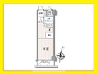 1K、専有面積21.87㎡、バルコニー面積2.7㎡