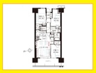 3LDK、専有面積72.16m2、バルコニー面積12.4m2