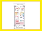３LDK　重厚低層レジデンス４階南向き