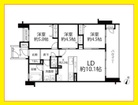 3LDK、専有面積63.68㎡、バルコニー面積10.49㎡