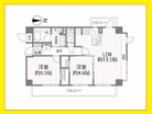 2LDK、価格6180万円、専有面積55.65m2、バルコニー面積11.9m2