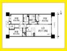 3LDK、専有面積71.41m2、バルコニー面積10.9m2