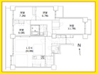 リノベーション物件 ６階角部屋２面採光