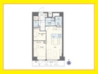 1LDK+S、専有面積45.74m2、バルコニー面積6.15m2