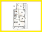 3LDK、専有面積76.53m2、バルコニー面積19.23m2