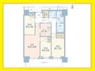 3LDK、専有面積74.39㎡、バルコニー面積11.73㎡