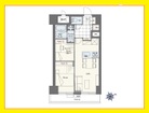 1LDK+S、専有面積46.05m2、バルコニー面積5.81m2