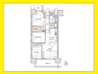 3LDK、専有面積68.05m2、バルコニー面積9.54m2