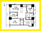 2LDK+S（納戸）、専有面積86.69m2、バルコニー面積13m2